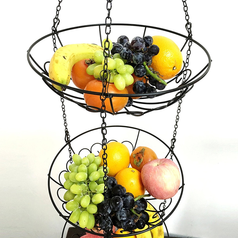 Hanging Fruit Basket 3 Tier Rack