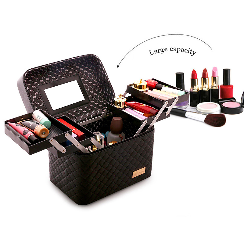 Makeup Travel Case Multilayer Organizer