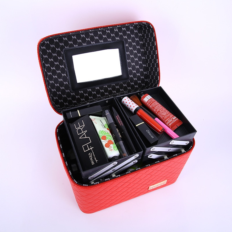 Makeup Travel Case Multilayer Organizer