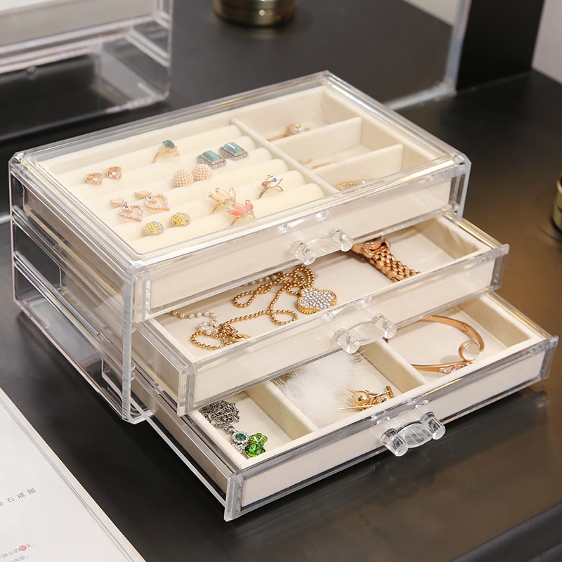 Makeup Drawers Jewelry Acrylic Organizer