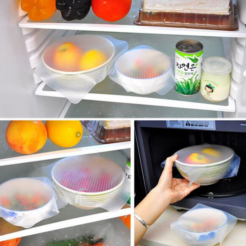 Silicone Bowl Covers Reusable Lid 4pcs