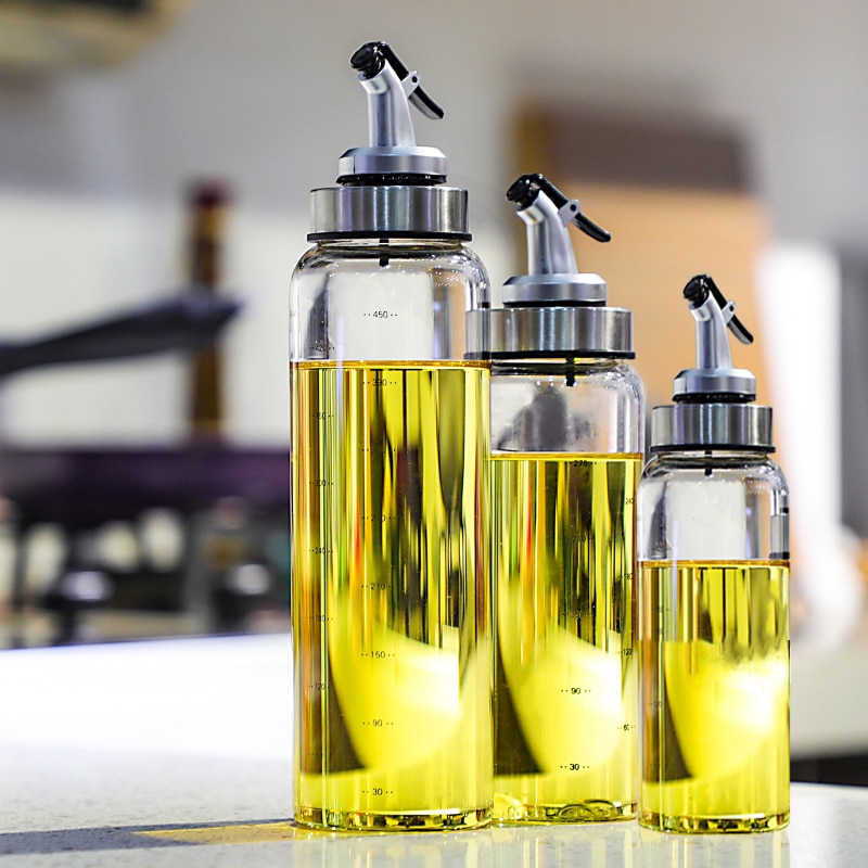 Glass Oil Bottles and Vinegar Dispenser