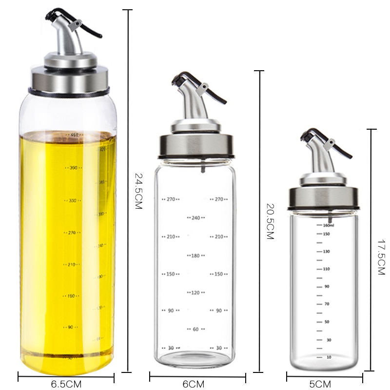 Glass Oil Bottles and Vinegar Dispenser