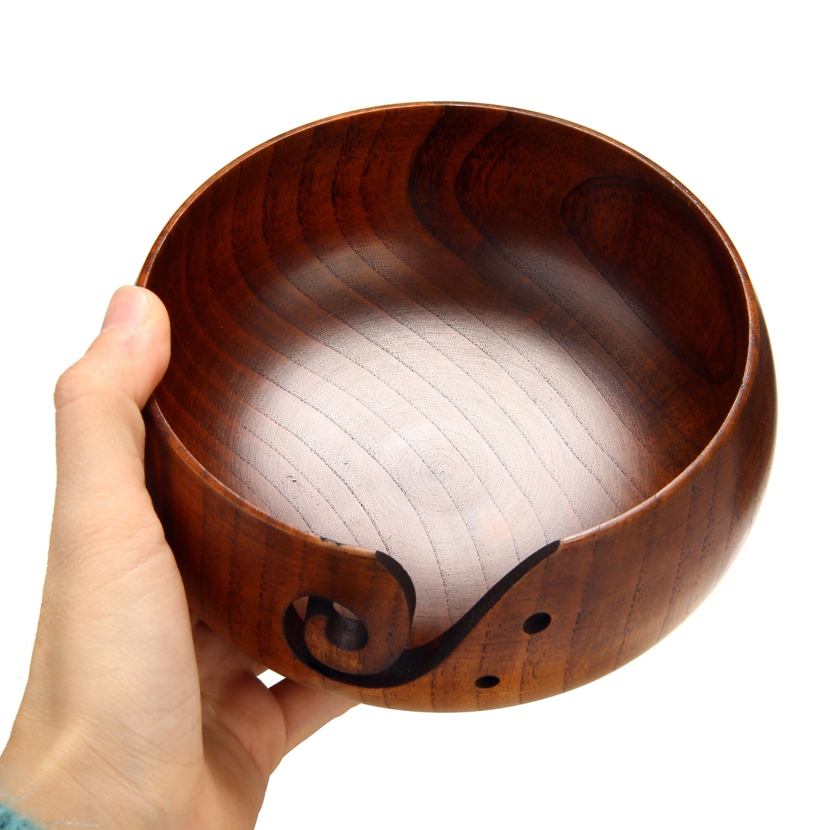 Yarn Holder Wooden Bowl