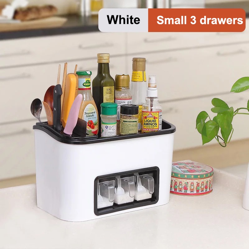 Kitchen Cabinet Organizer Utensil Spice Storage