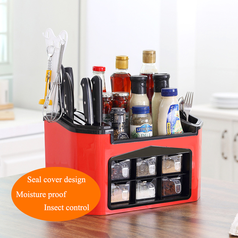 Kitchen Cabinet Organizer Utensil Spice Storage