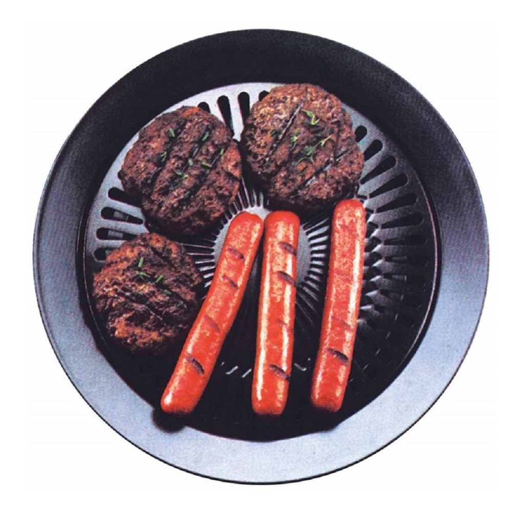 BBQ Grill Plate Round Iron Tray