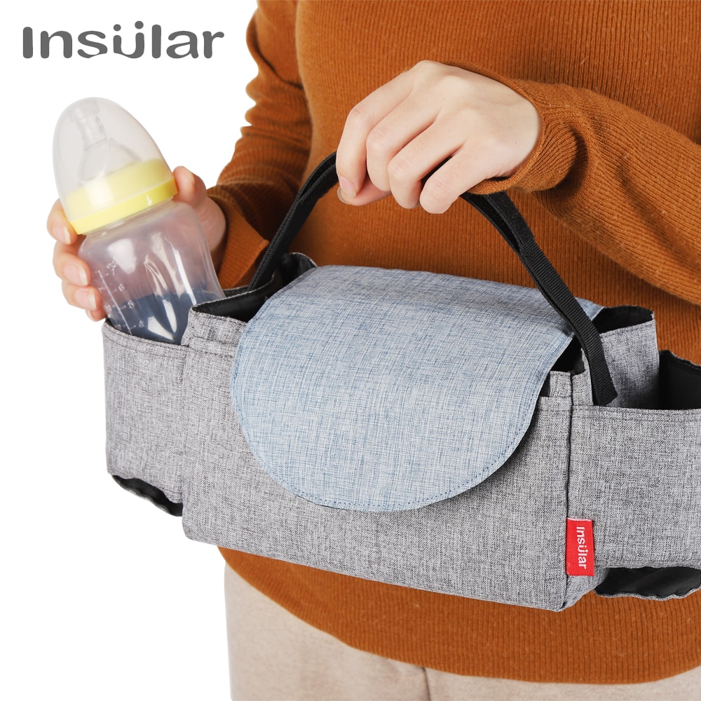 Stroller Organizer with Pockets and Bottle Holder