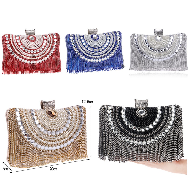 Evening Clutch Bag Beaded Purse