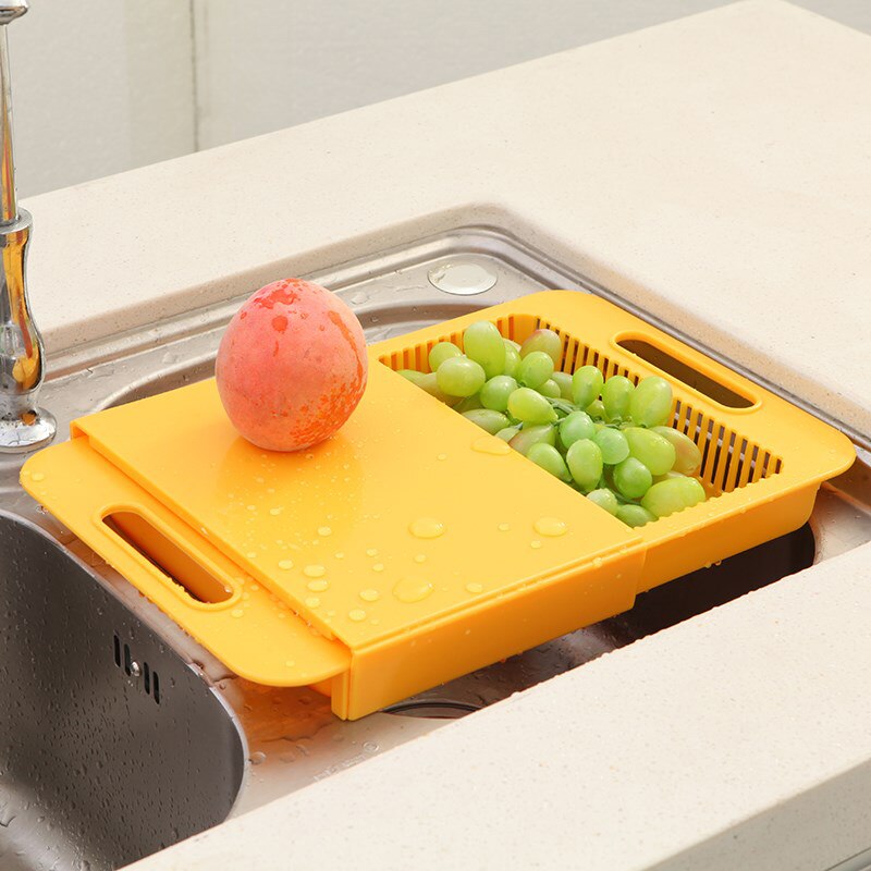 Over The Sink Cutting Board Drain Basket