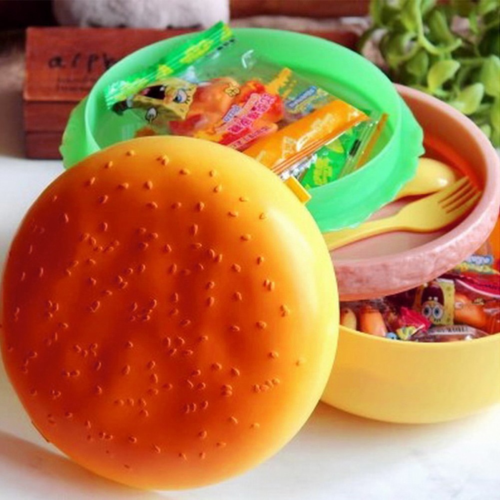Lunch Container For Kids Hamburger Style