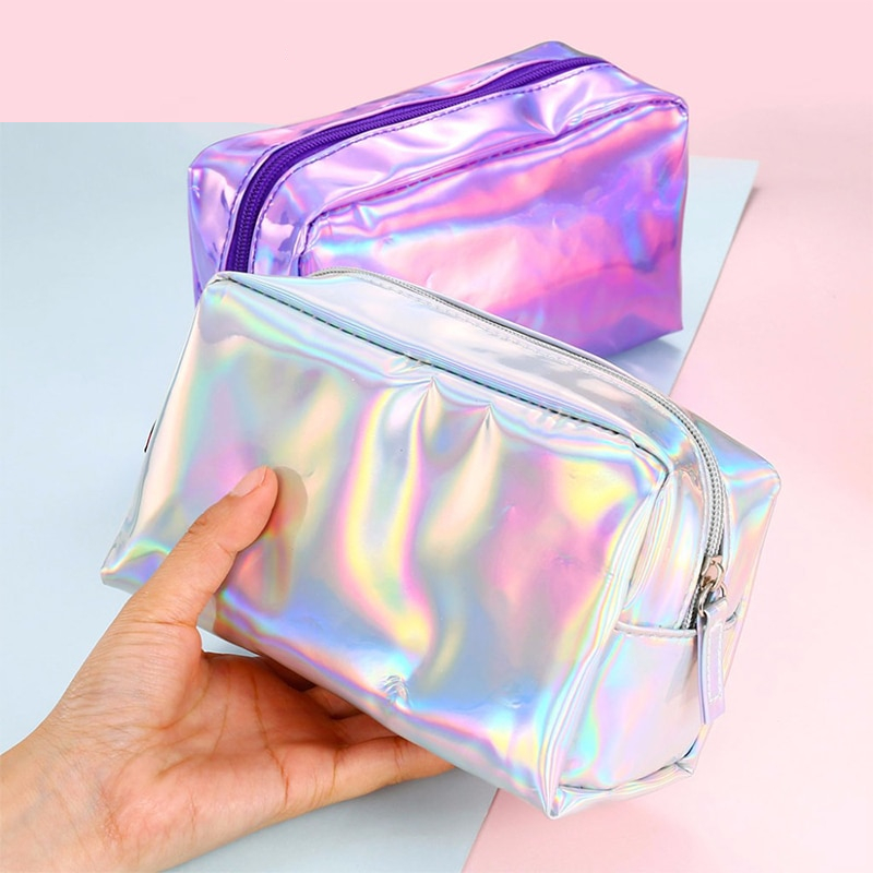 Cosmetic Pouch Iridescent Makeup Bag