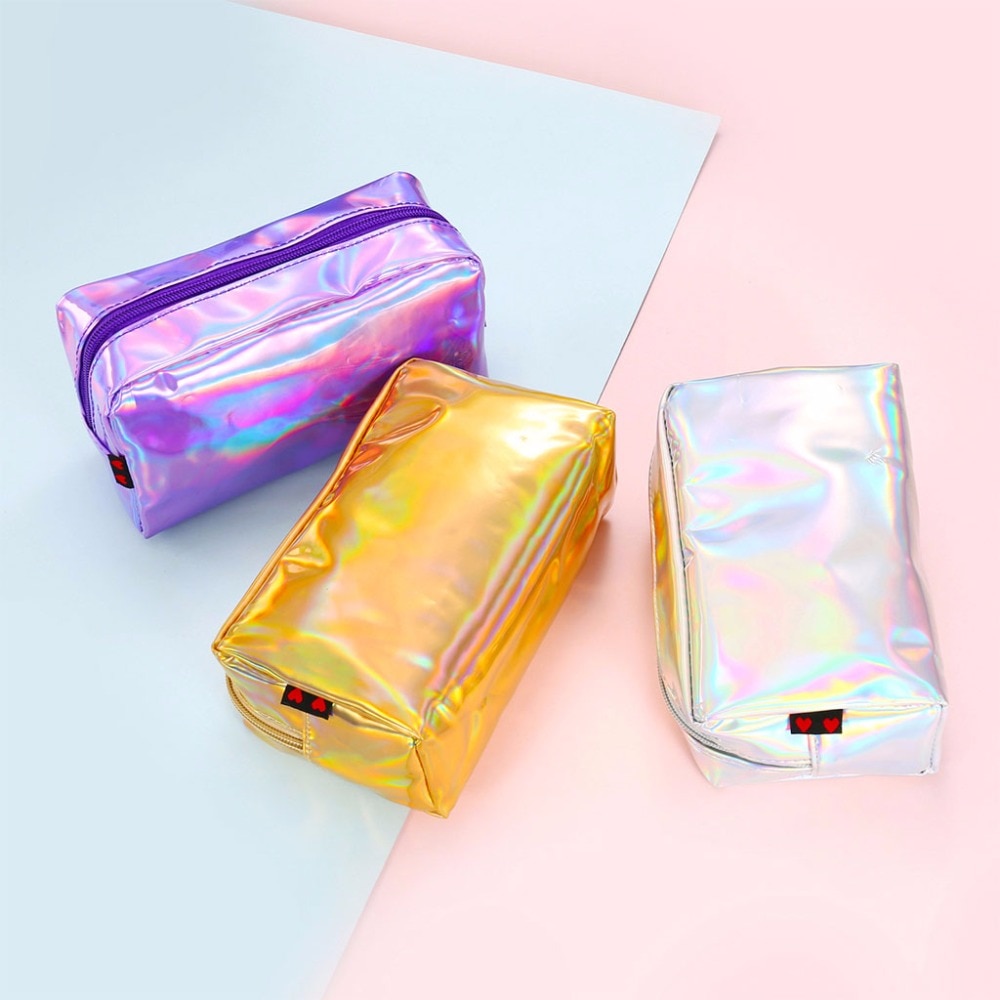 Cosmetic Pouch Iridescent Makeup Bag