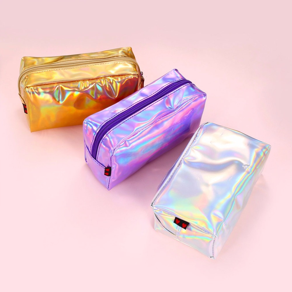 Cosmetic Pouch Iridescent Makeup Bag