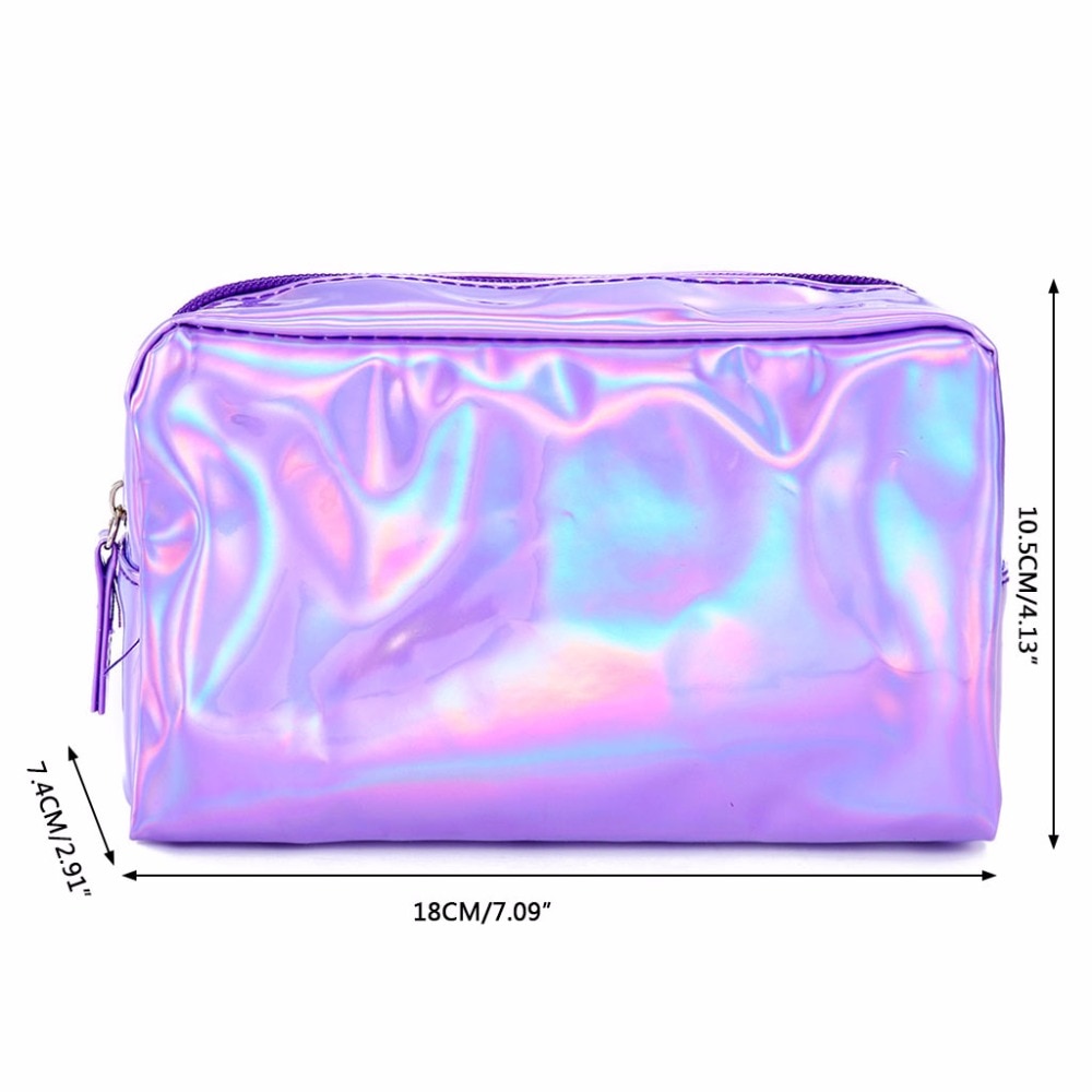 Cosmetic Pouch Iridescent Makeup Bag