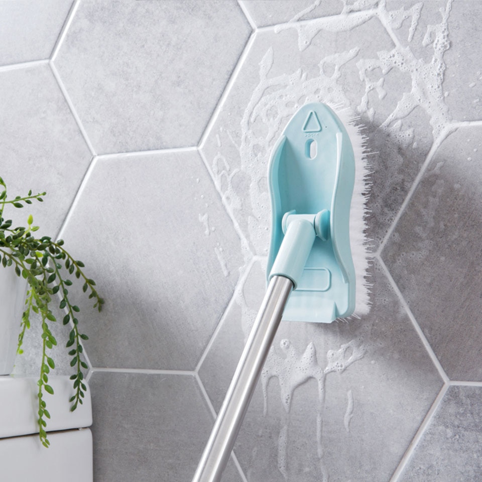 Bathroom Tile Cleaner Long Handle Brush