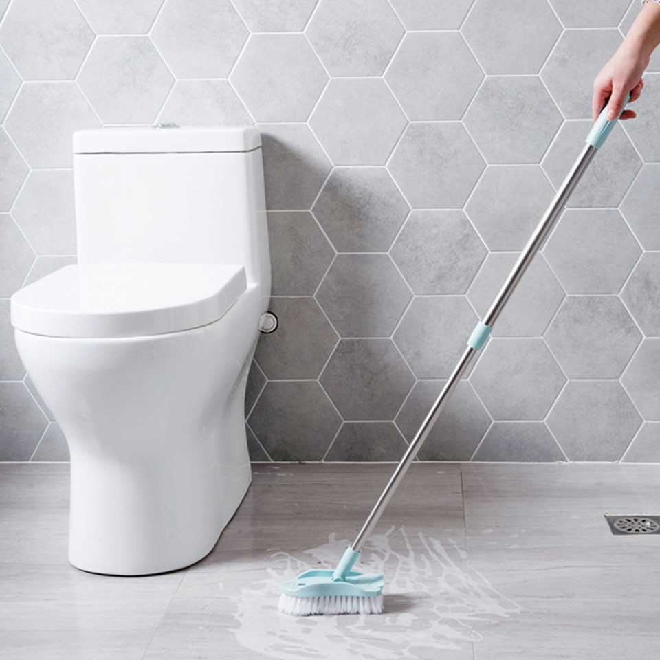 Bathroom Tile Cleaner Long Handle Brush