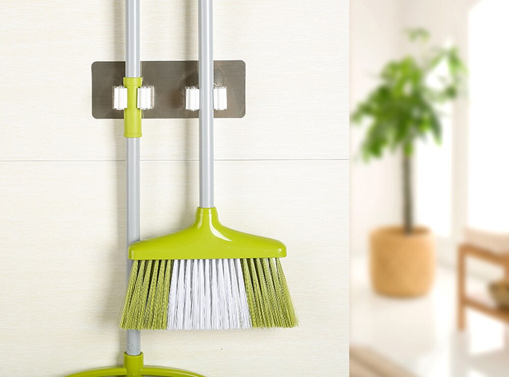 Mop and Broom Holder Wall-Mount Rack