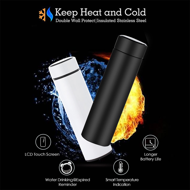 Smart Bottle Thermometer Vacuum Flask