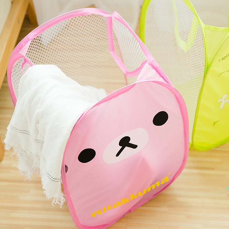 Clothes Hamper Foldable Mesh Cartoon