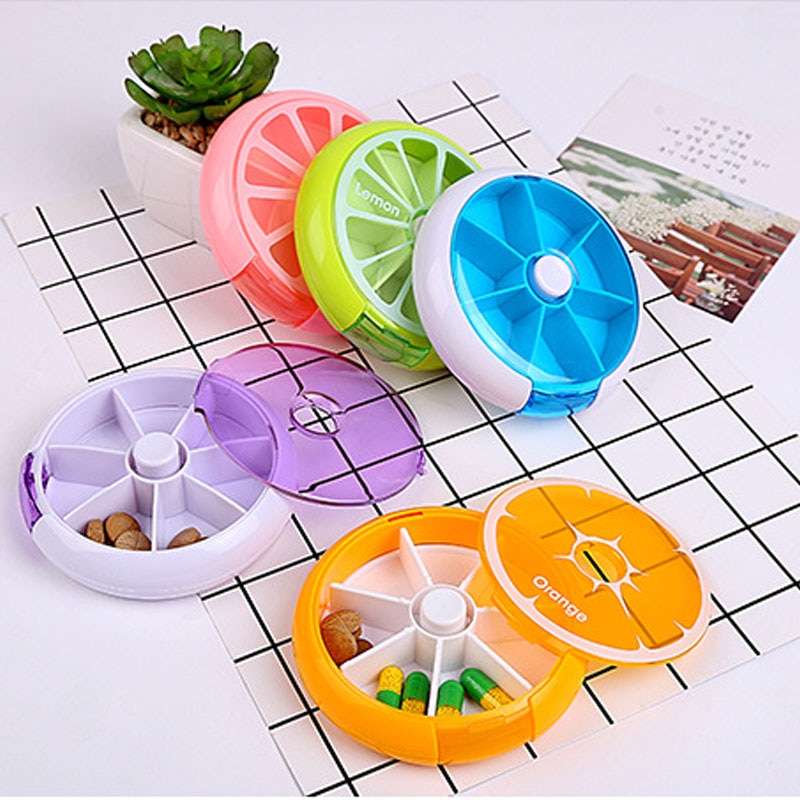 Weekly Pill Organizer Rotating Holder