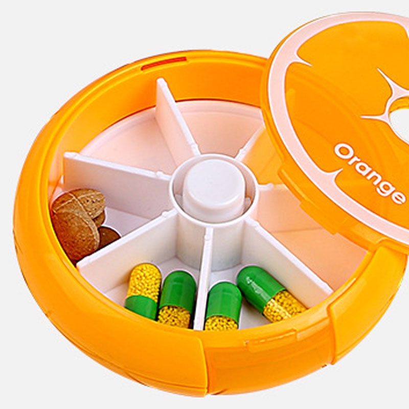 Weekly Pill Organizer Rotating Holder