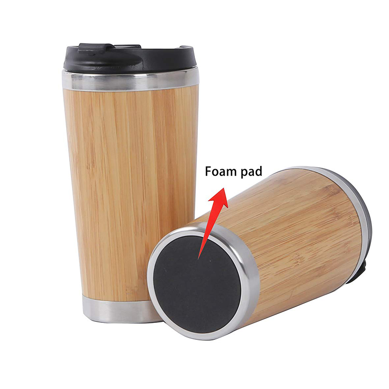 Coffee Tumbler Bamboo Insulated Drinkware