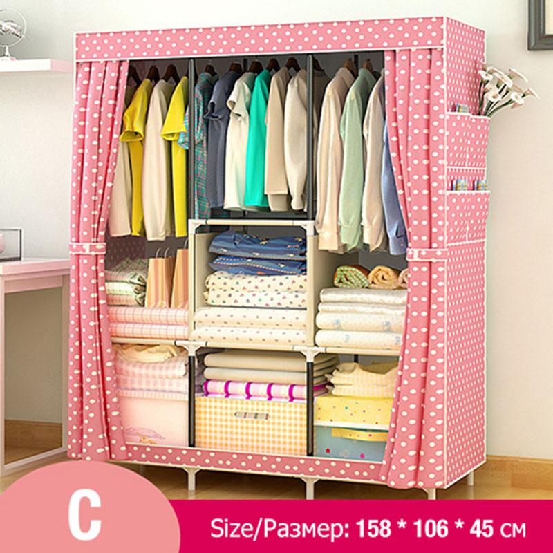 Fabric Wardrobe Storage Cabinet