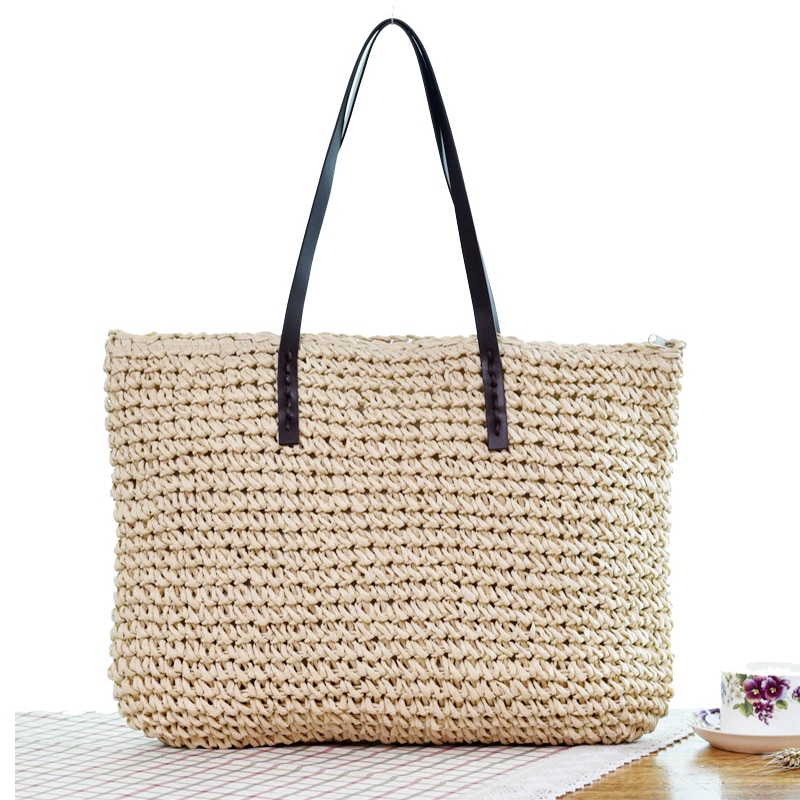 Straw Tote Handmade Bag