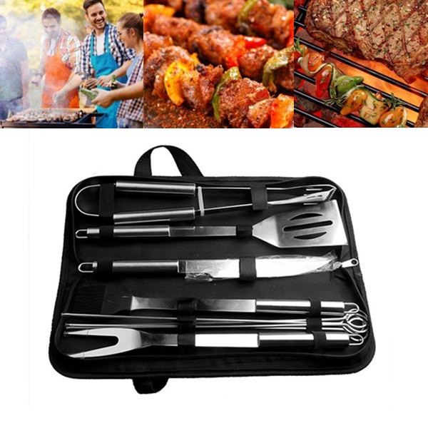 BBQ Tools Stainless Steel Grilling Set (10pc Set)