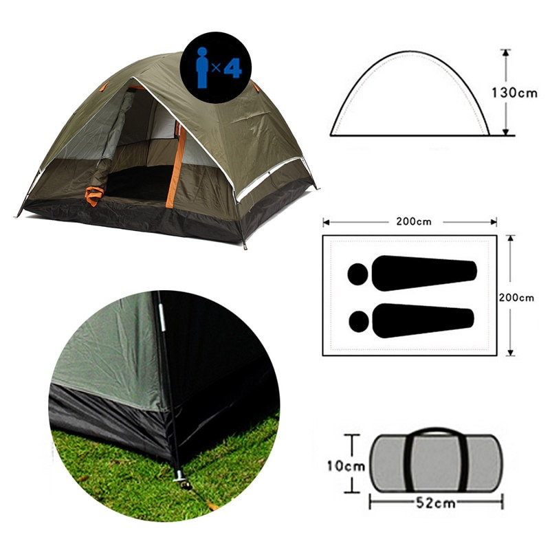 Waterproof Tent 4-Person Camping Shelter