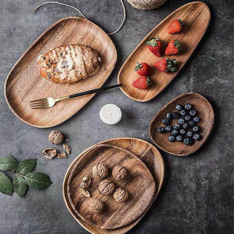 Wooden Plates Serving Tray Tablewares