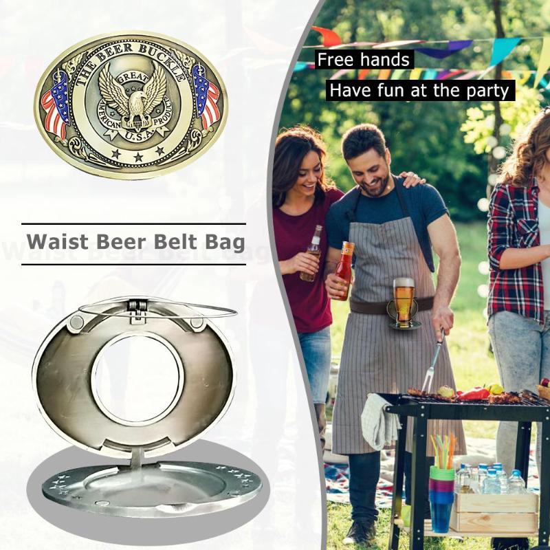 Belt Buckles For Men Portable Beer Holder