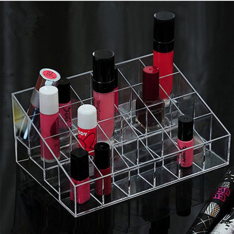Lipstick Organizer 24-Grid Display Case