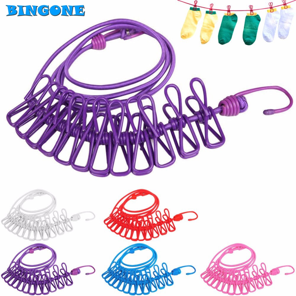 Portable Clothes Line Drying Pegs