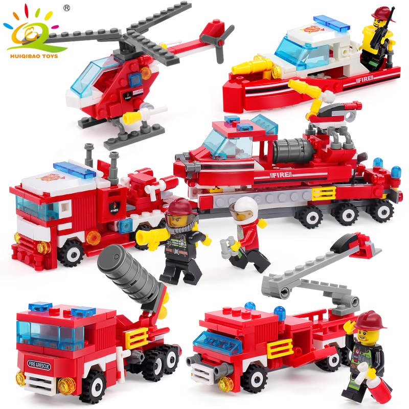 Lego Blocks DIY Fire Fighting Toys (348 pieces)