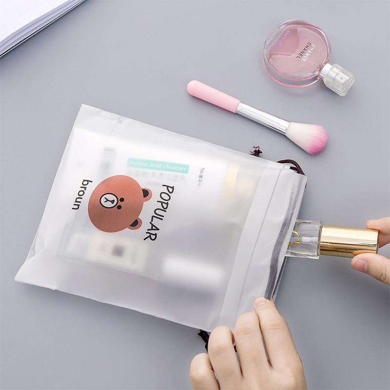 Clear Makeup Bag Drawstring Pouch