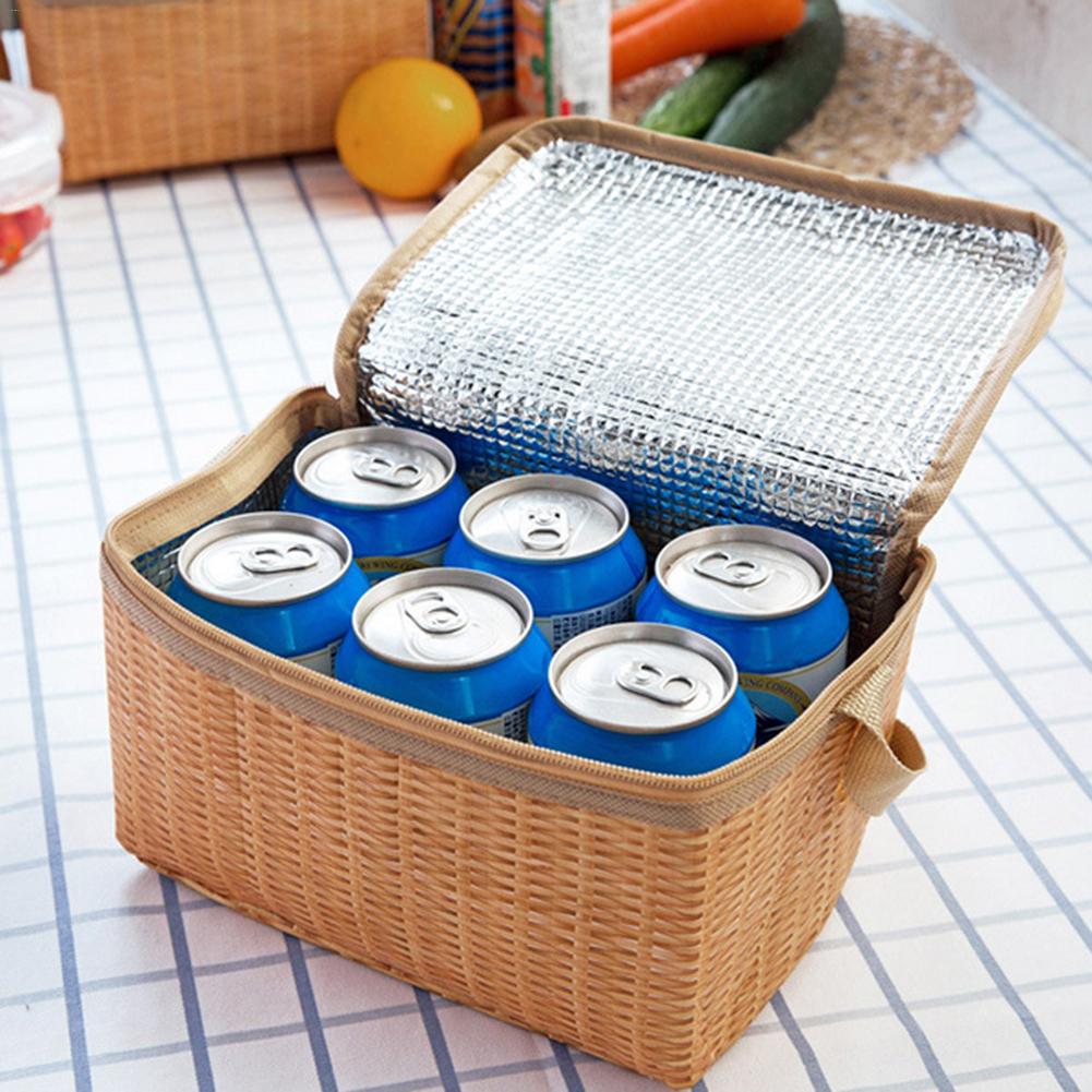 Wicker Baskets Insulated Picnic Bag