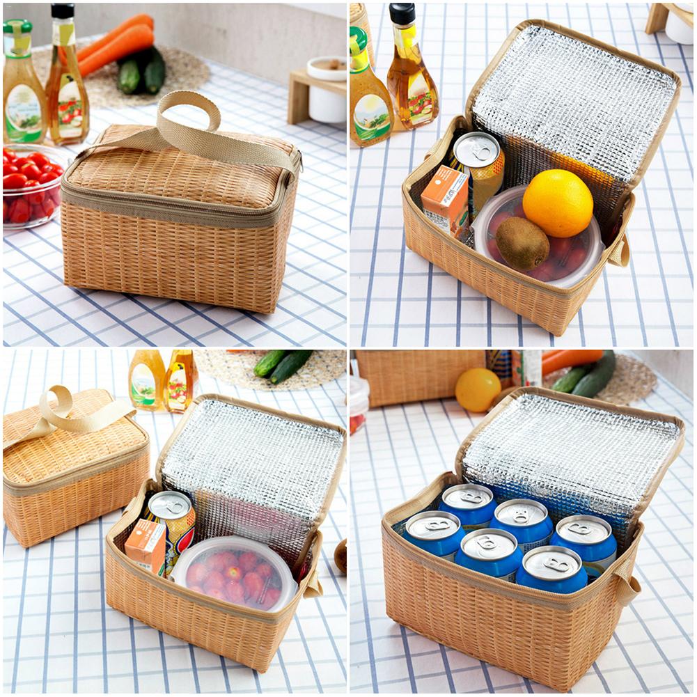 Wicker Baskets Insulated Picnic Bag