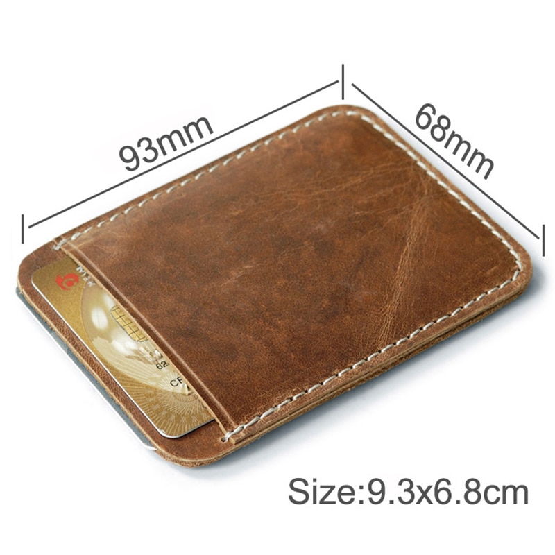 Money Clip Card Holder Genuine Leather