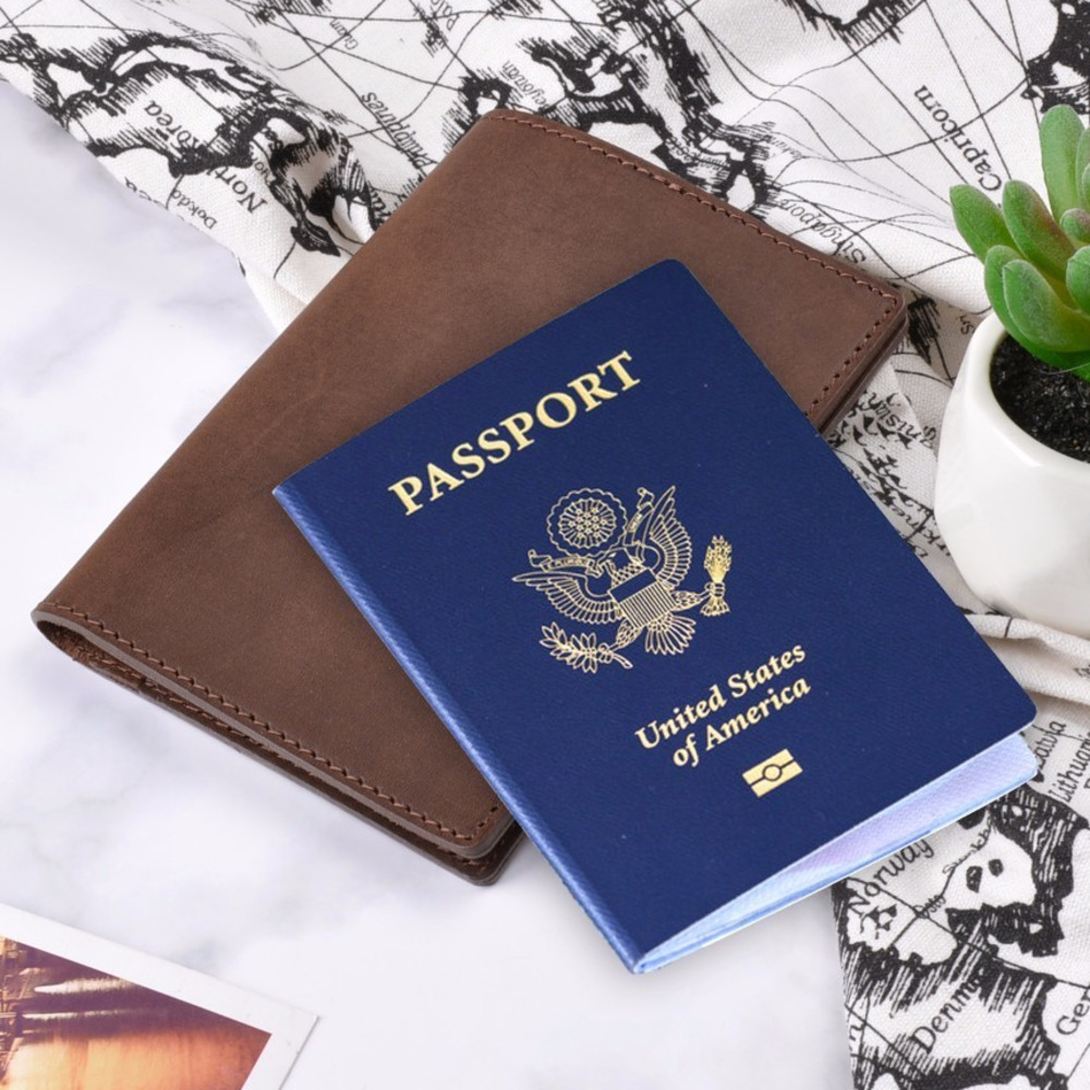 Leather Passport Holder Travel Wallet