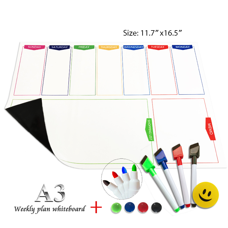 Magnetic Dry Erase Board Fridge Whiteboard