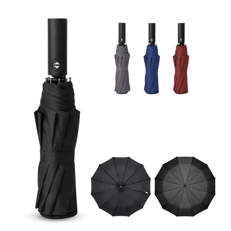 Rain Umbrella Windproof Foldable Brolly