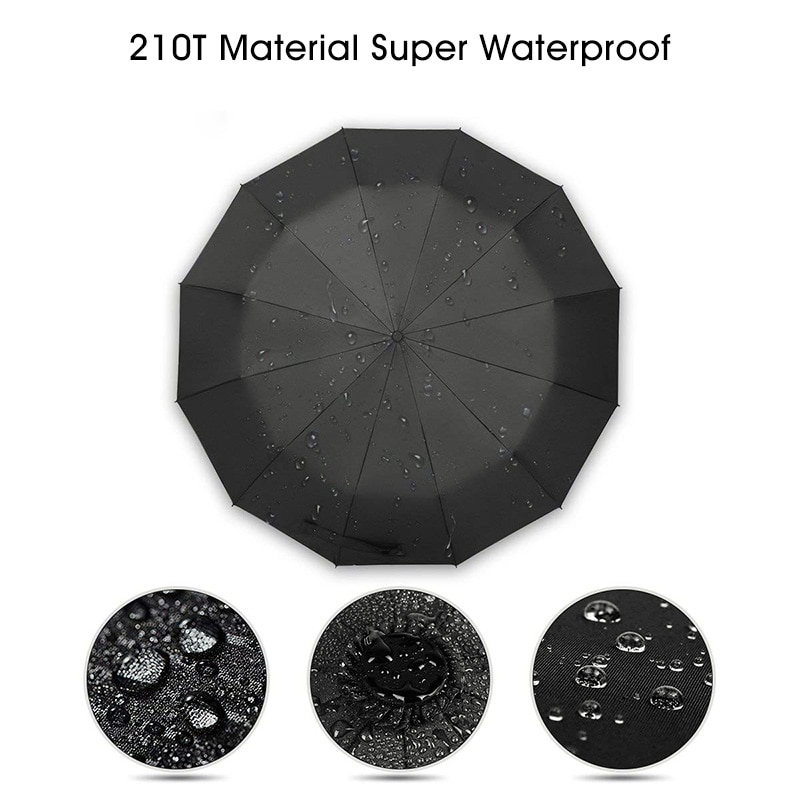 Rain Umbrella Windproof Foldable Brolly