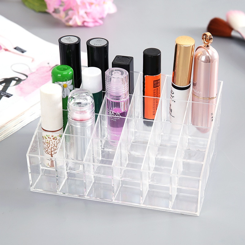 Lipstick Holder Transparent Cosmetic Stand