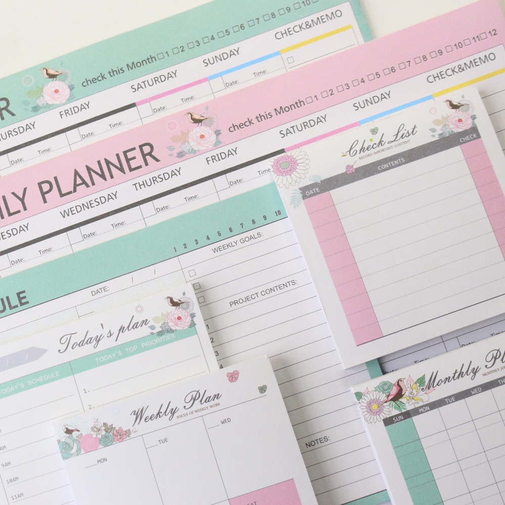 Planner Pad Desk Memo Organizer