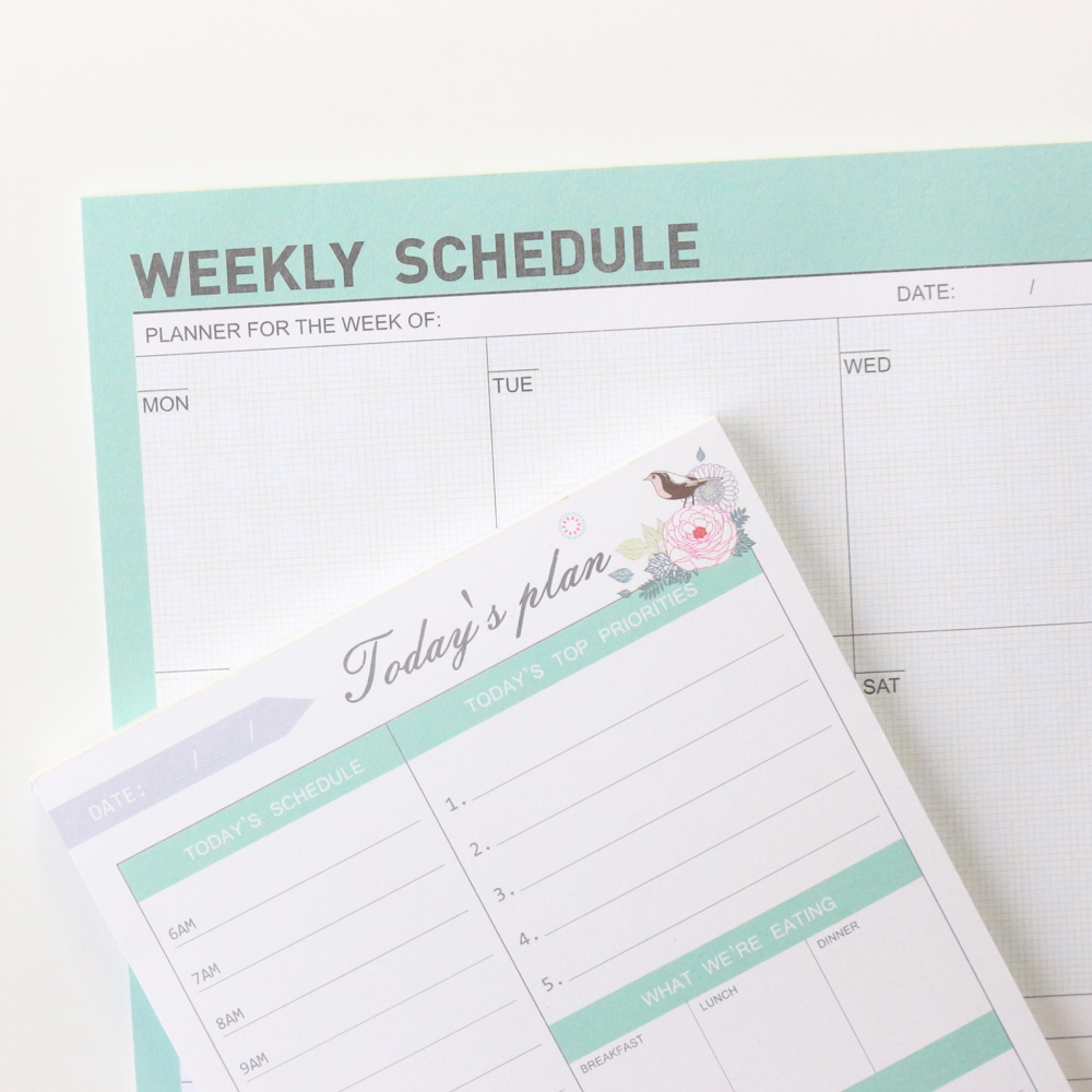 Planner Pad Desk Memo Organizer