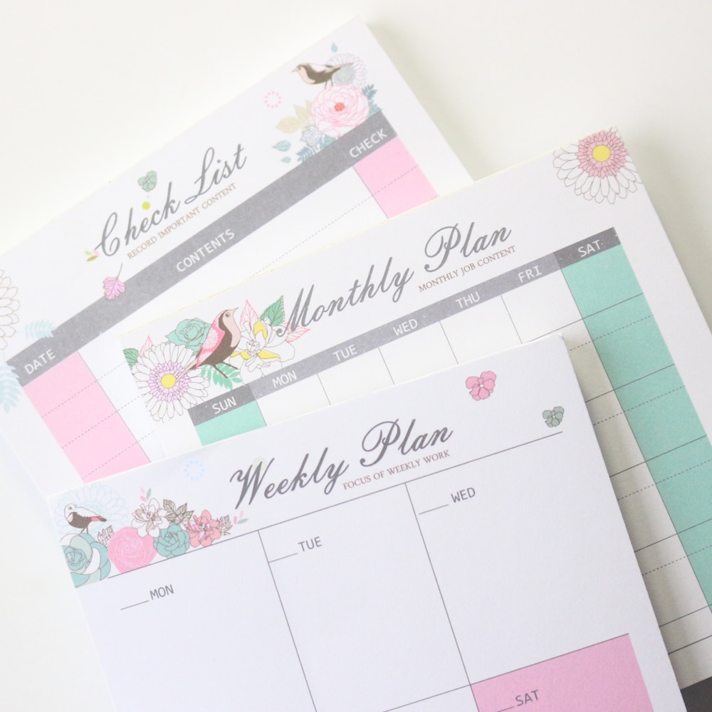 Planner Pad Desk Memo Organizer