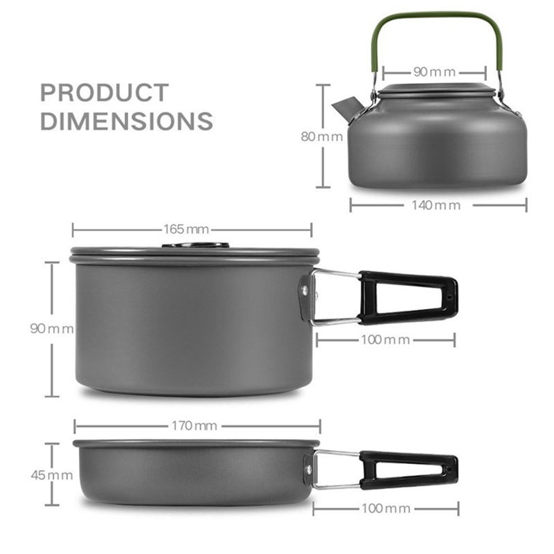 Camping Cook Set Portable Pans