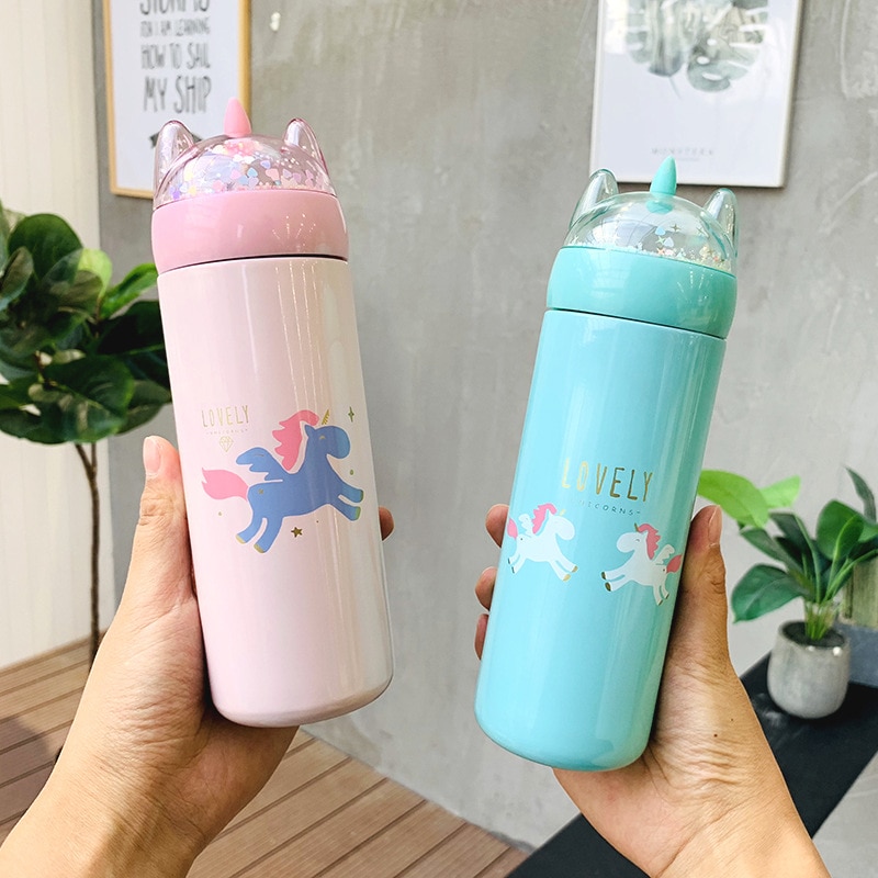 Unicorn Water Bottle Thermos Cup